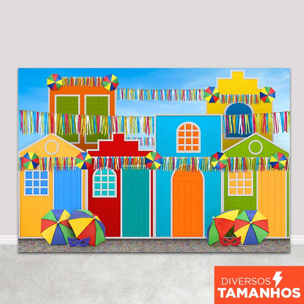 Fundo Fotográfico Carnaval de Rua Painel Cenário Em Tecido Sublimado - CNV-171 em Oferta na Shopee
