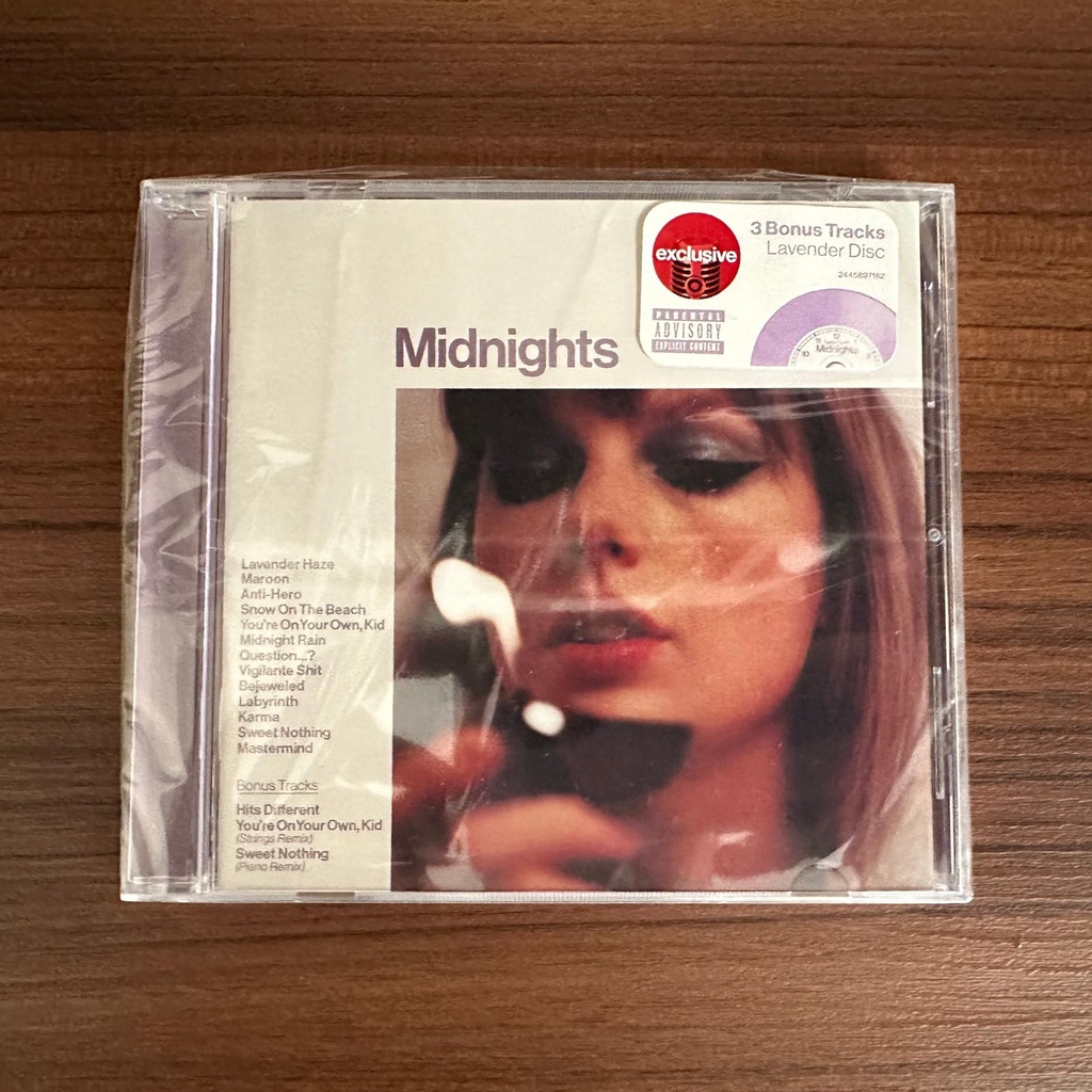 CD TAYLOR SWIFT MIDNIGHTS (TARGET) LAVENDER 3 BONUS TRACKS Shopee