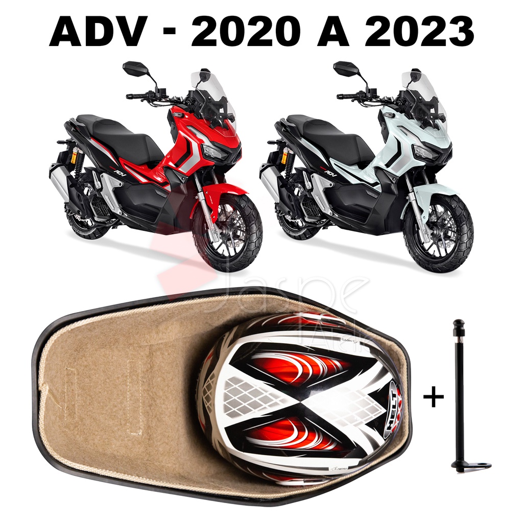 Forração Honda ADV 150 2020 2021 2022 2023 2024 Baú Forro Scooter Bege + 1 Antena