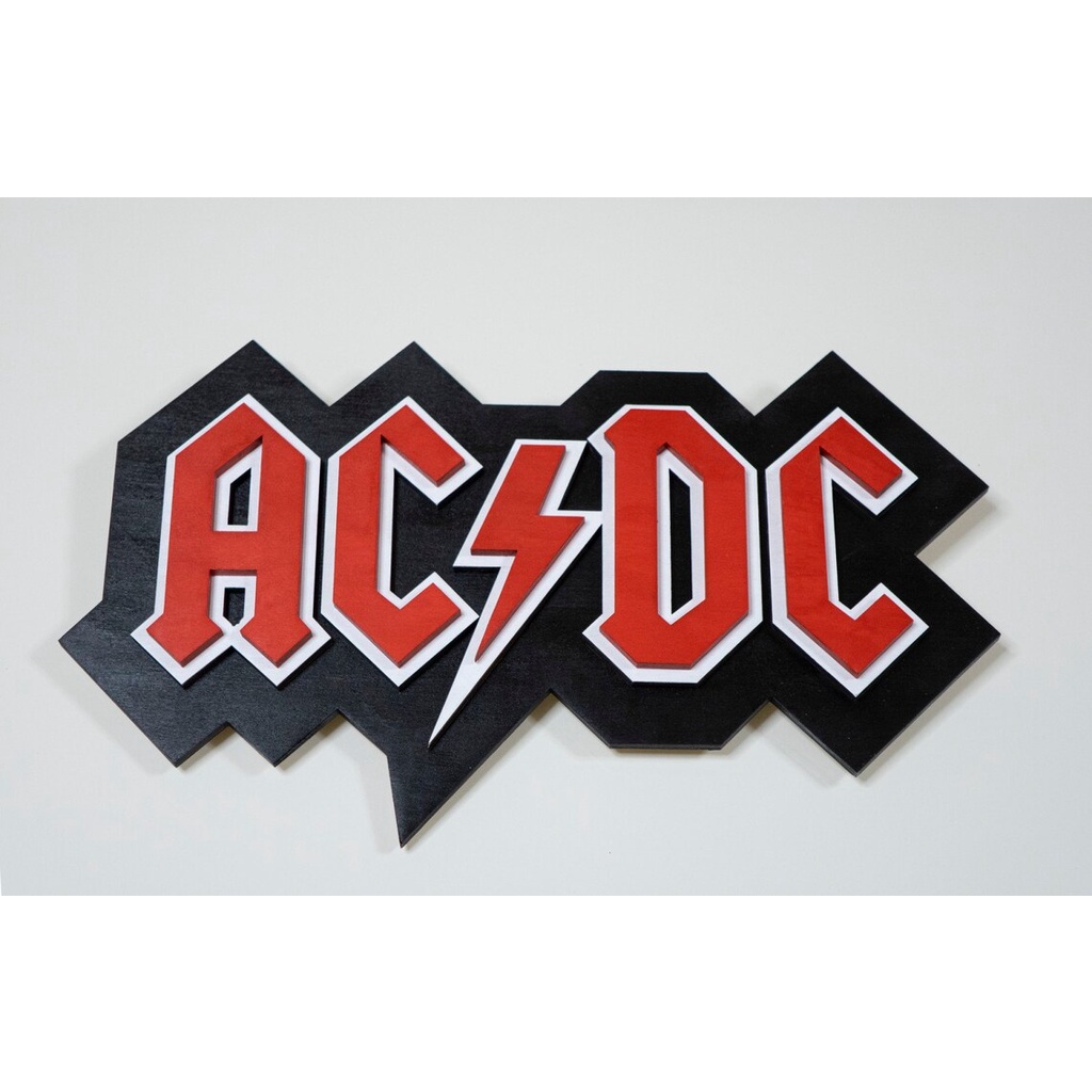 Painel em Led Painel Luminoso Rgb Acdc Rock 60cm mdf 6mm Color