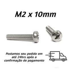 Parafuso Panela Phillips M2 X 10mm Inox