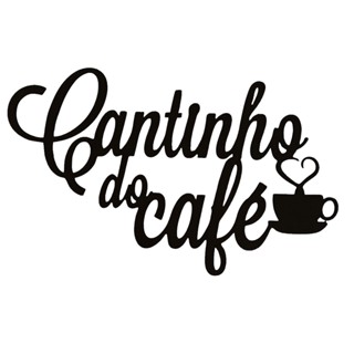 Aplique Cantinho do Café Em MDF 2.8mm Preto