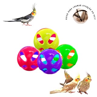 2x Bola Bolinha Brinquedo Com Guiso Caes, Gatos, Aves E Pets Diversos Calopsita Papagaio
