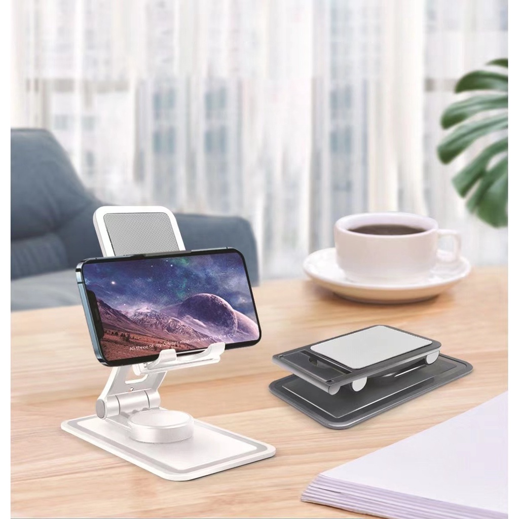 Suporte Para Celular e Tablet Dobrável Ajustável Apoio Mesa