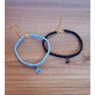Colar/ Coleira pet gato em macrame ajustável