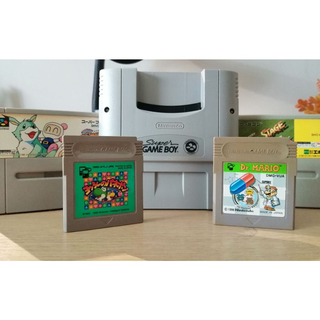 Super GameBoy + 2 Cartuchos gameboy + 2 Cartuchos Super Famicom ...