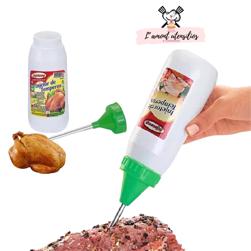 Injetor E Aplicador De Temperos E Recheios Com Bico De Alumínio Para Rechear Carnes E Doces - Injetemp