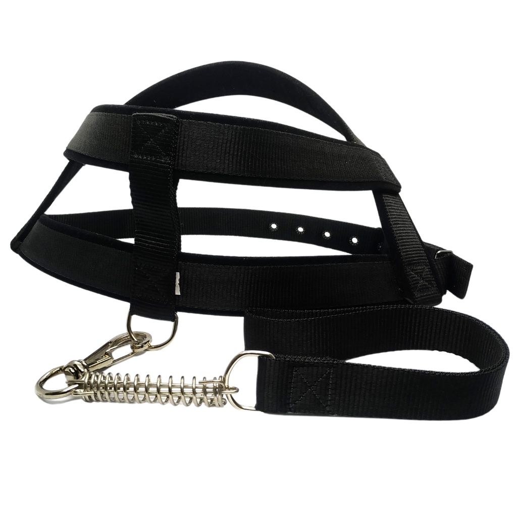 Peitoral Coleira de Cachorro Preto Guia Amortecedor Cão Grande e Porte Médio Labrador Pitbull Pastor Alemão Fila Rottweiler Golden Passeios da Fábrica