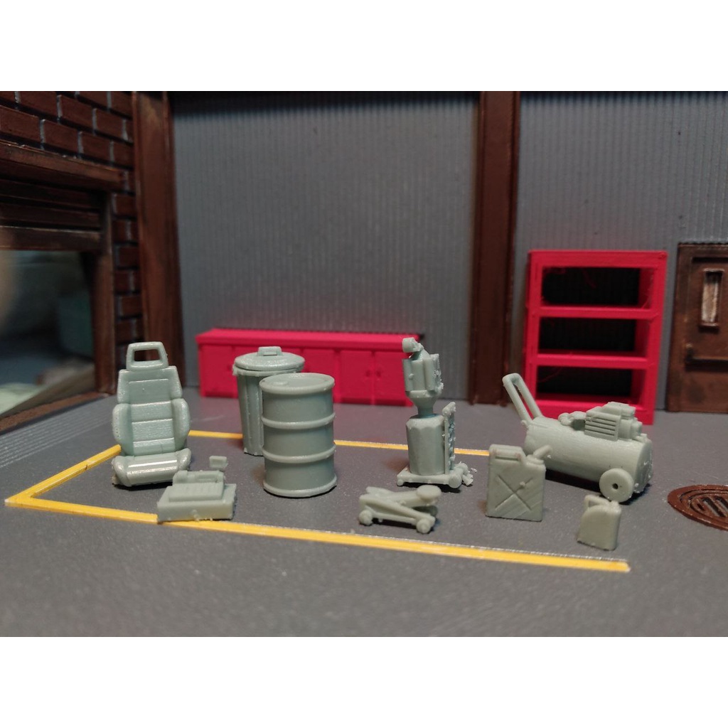 Diorama peças 1/64 7 sem pintura