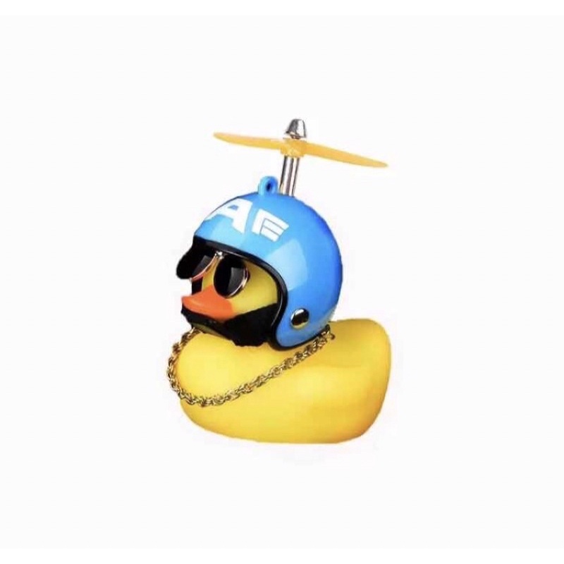 Pato Patinho Com Capacete Hélice e Óculos