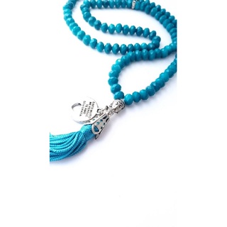 Japamala 108 contas em cristal azul 8mm hoponopono em Oferta na Shopee