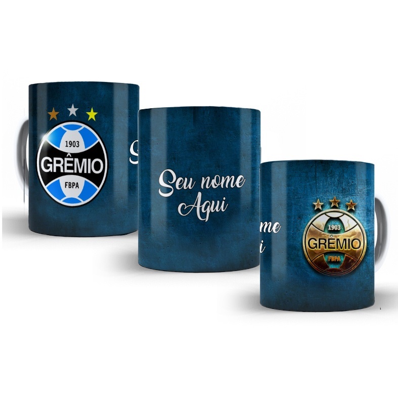 Caneca personalizada do Grêmio com nome em Oferta na Shopee