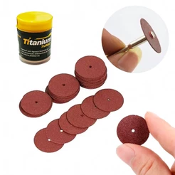 Kit Jogo Mini Disco De Corte Resina Para Micro Retífica 22mm 36 Peças Kit Reparo Lixa