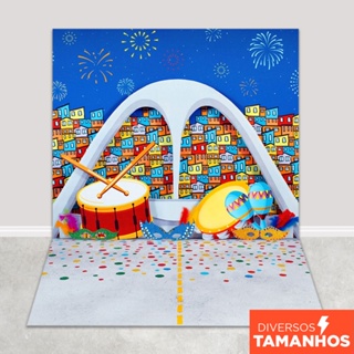 Fundo Fotográfico Carnaval Sambódromo Em Tecido CNV-169 em Oferta na Shopee