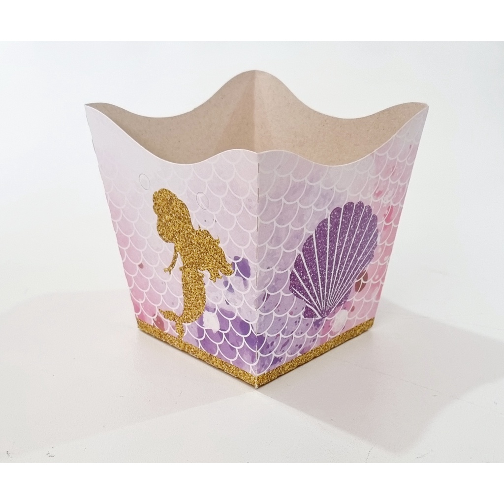 Cachepot Festa Sereia 10 Unidades Decoração Festas Fundo do Mar Sereias