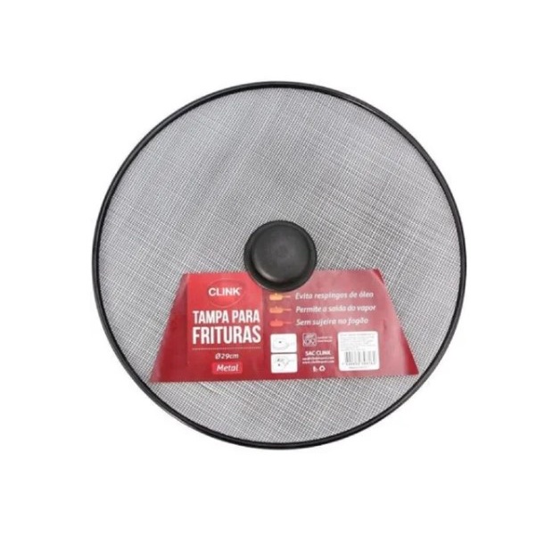 Tela Protetora Para Fritura Antirespingo de Panelas e Frigideiras 29cm
