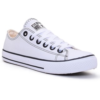 Tênis Feminino All White Star Cano Baixo Sola Vulcanizada Masculino Unissex