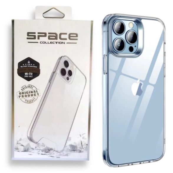 Capa Capinha SPACE Series Ultra Transparente Clear Drop Protection Casing iPhone 7/8Plus/11/12/13/14/15/16/16 PRO MAX em Oferta na Shopee
