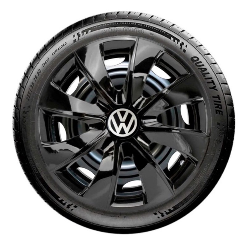 Calota Aro 14 Prime Black 1 Unidade VW Gol Voyage Parati Saveiro Polo Up Fox CrossFox Virtus