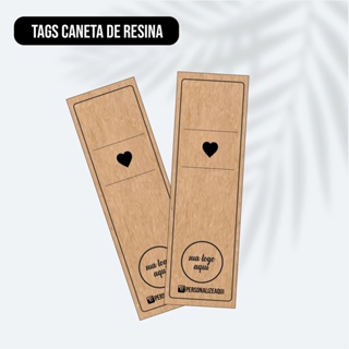 Tag para caneta de resina epoxi em Oferta na Shopee