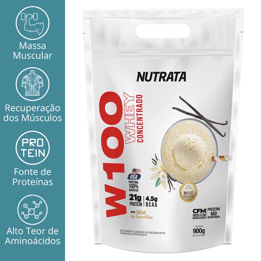 100% WHEY 900G REFIL - NUTRATA