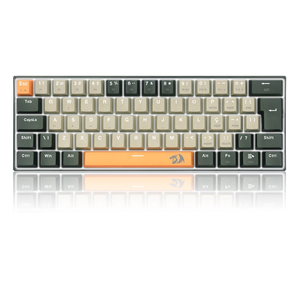 Teclado Mecânico Gamer Compacto Redragon Lakshmi, Switch Brown, ABNT2