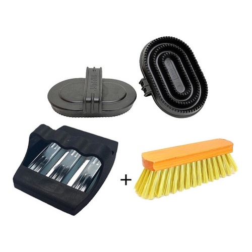 Raspadeira Zincada De Ferro + Escovão + Raspadeira De Borracha em Oferta na Shopee