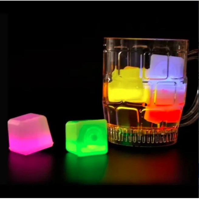 Kit Cubos De Gelo Neon Festa Aniversario Casamento Drink Balada Brilha no escuro