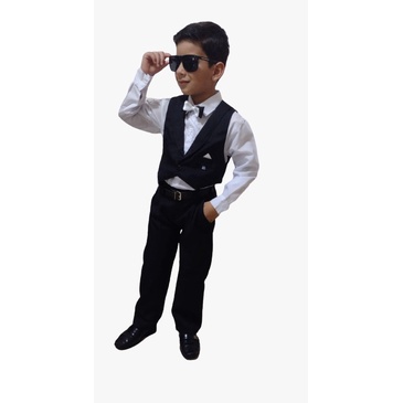 Conjunto Infantil Estilo Terno - Colete Sem Manga em Oferta na Shopee