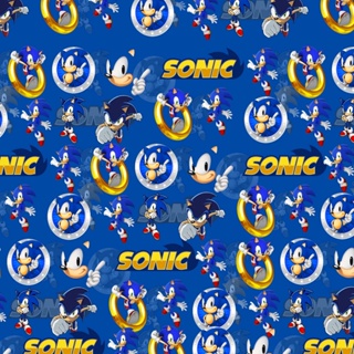 Tecido Microfibra TACTEL Estampa Digital   - Sonic 4 em Oferta na Shopee