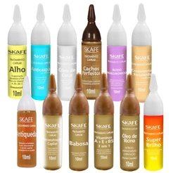 Ampolas Para Tratamento Capilar 10ml Alho Anticaspa Coco Cachos Hialuronico Crescimento Babosa