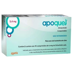 Apoquel 5,4 mg Trata Dermatite Alérgica P/ Cães 20 Comprimidos
