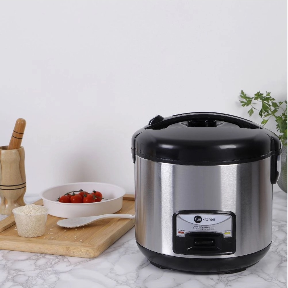 Panela Elétrica de Arroz 5L Preto + Inox Fun Kitchen - 127v