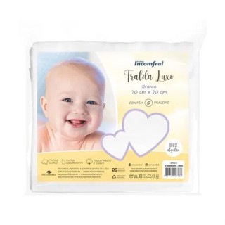 Fralda Luxo Pacote com 05 unidades Incomfral Pinte e Borde