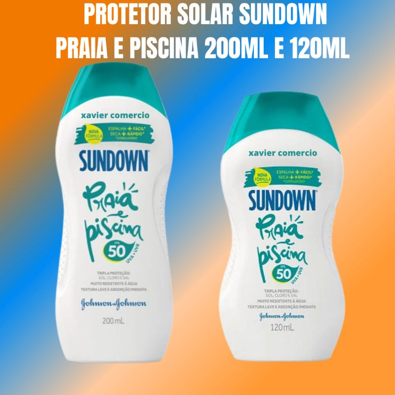 Protetor Solar Sundown Praia e Piscina Fps 50 200ml e 120ml - Fator 50