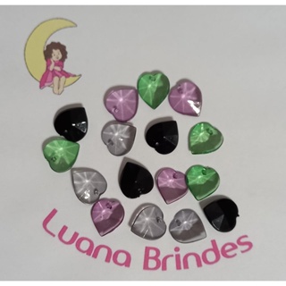 Pingente Coração Acrílico 1,6cm Pacote com 30 Unidades em Oferta na Shopee