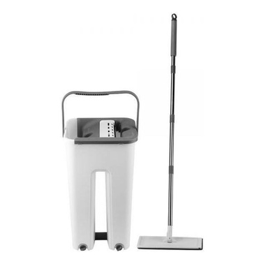 Rodo Mop Flat Limpa e Seca Cabo Com Balde 6 litros + 1 Refil