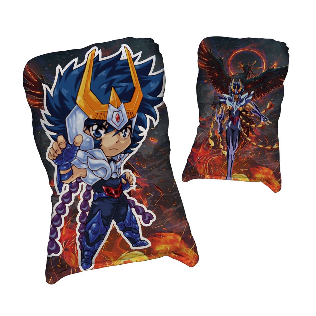 Almofada Geek Anime Cavaleiros do Zodíaco Ikki de Fênix + Chaveiro