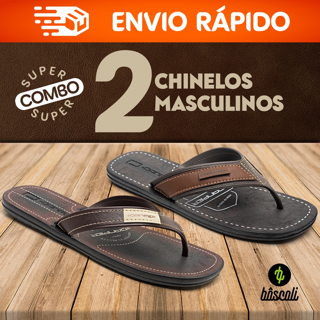 2 pares Chinelo de Dedo Sandalia Danper Original Adulto Masculino Macio Confortavel