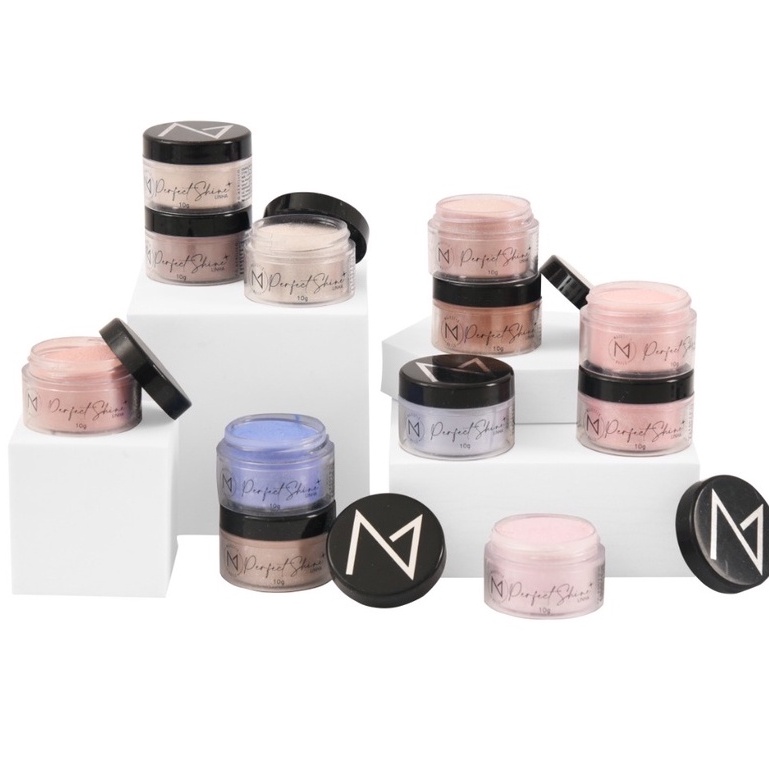 Pó Acrílico PERFECT SHINE (35 cores) Brilho/Metalizado, Alongamento de unha gel | 10g Majestic Nails em Oferta na Shopee