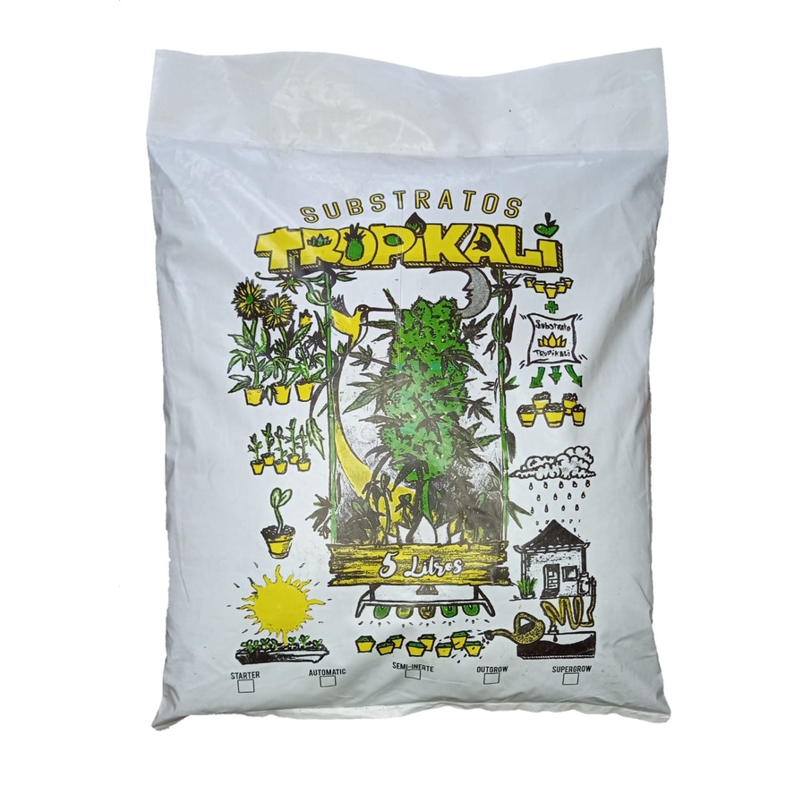 Terra Substrato Orgânico Tropikali 5L Varios tipos Cultivo Indoor Grow Turfa em Oferta na Shopee