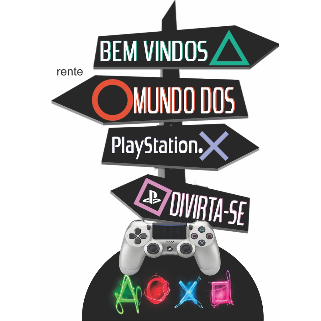 1 display placa seta indicadora mdf cenário video game decoração festa
