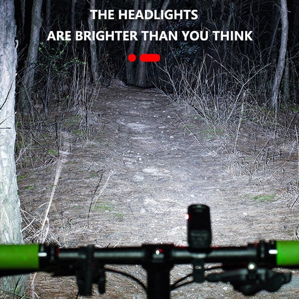 Luz Forte Farol T6 Lanterna Bicicleta T6 Duplo 2*600 luens Led Com Zoom 3 Focos 5 Modos  Recarregável  MTBK02 (4)