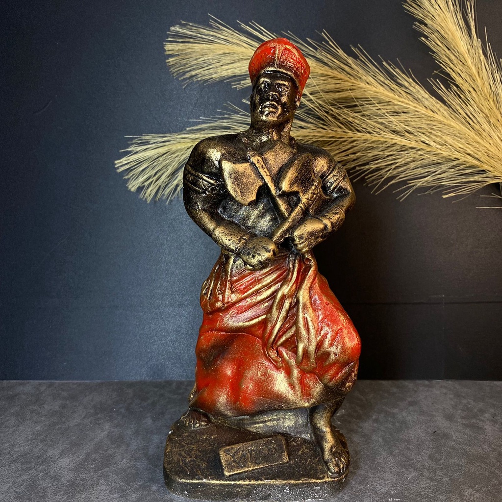 Imagem Orixá Xangô Gesso - Estatua Umbanda Candomble