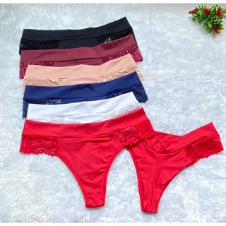 KIT 5 Calcinha Fio Duplo Com Cós Tanga Fio Conforto Lingerie Ref 345