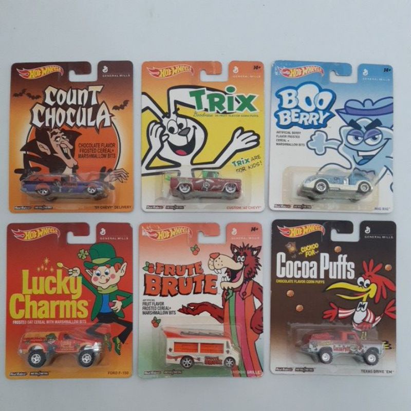 Hot Wheels Set General Mills Trix Custom 62 Chevy 59 Delivery F150 ...