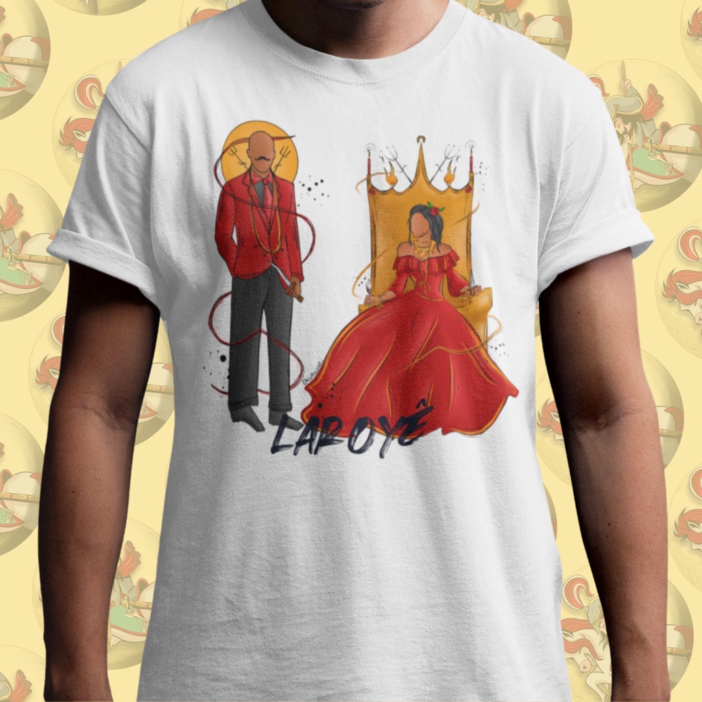 Camiseta Premium Religiosa Orixás Umbanda Exú e Pomba Gira da Encruzilhada Algodão 30.1 Arte 111