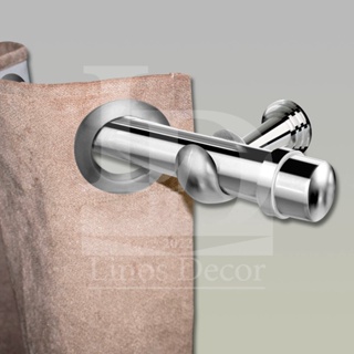 Varão de cortina cromado  Alumino 3,0mts tubo 28mm grosso em Oferta na Shopee
