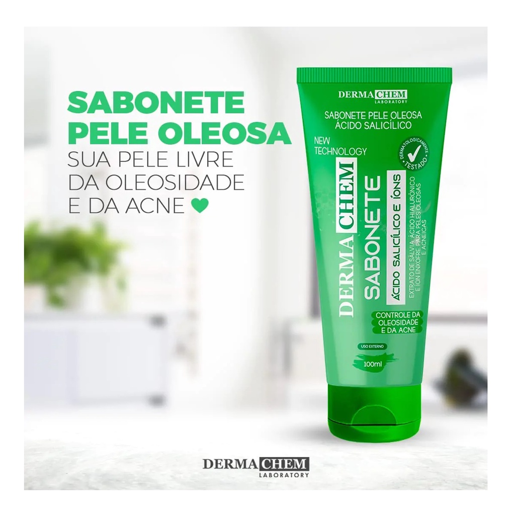 Dermachem Sabonete P/ Pele Oleosa Acido Salicilico D em Oferta na Shopee