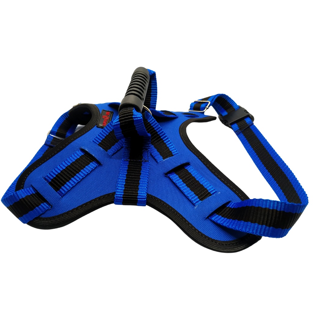 Peitoral X Coleira de Cachorro Azul com Guia Amortecedor para Cão Grande Labrador Boxer Pitbull Pastor Alemão Fila Rottweiler Golden Passeios Oferta da Fábrica